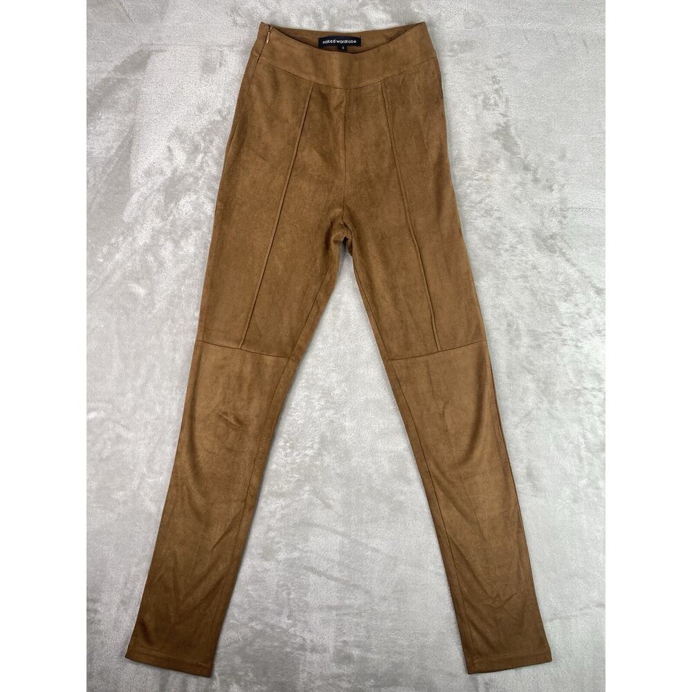 Naked Wardrobe Faux Suede Leggings WMNS SMALL - Brown